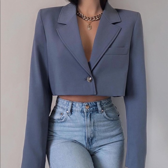 Zara Jackets & Blazers - Zara crop blazer and skirt  bloggers fav